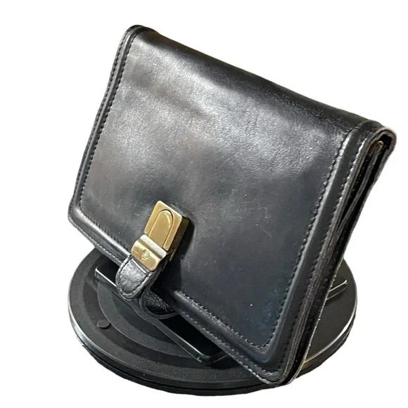 CaGi Vintage Black Leather Men's Bag Wrist Clutch Man Bag Gentleman's Bag - Picture 2 of 16